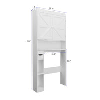 Dimensions diagram of over-the-toilet storage cabinet, 32.28 x 7.87 x 70.2 inches