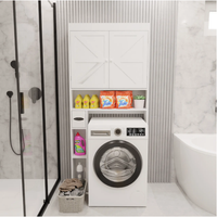 Over the Toilet Storage Cabinet with 2 Doors – Space Saving Bathroom Organizer, Farmhouse Style